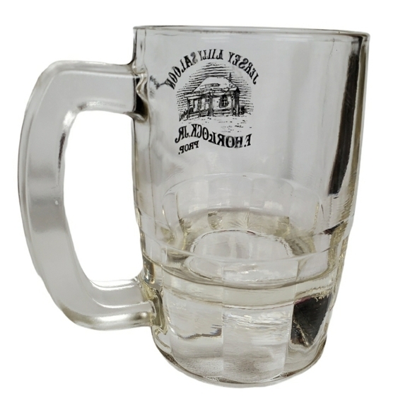 Vtg Jersey Lilly Saloon thick glass beer bar mug F Horlock Jr - Picture 4 of 8